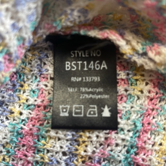 POL multi colored ribbon style sweater sz Small - Picture 3 of 9